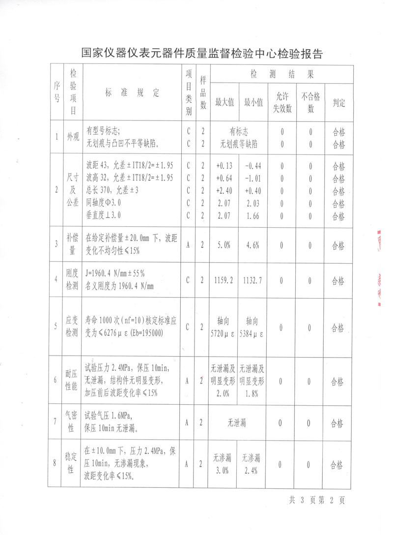《波紋補償器》特種設(shè)備形式實驗報告 《波紋補償器》特種設(shè)備形式實驗報告